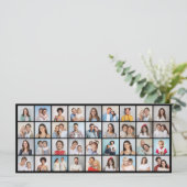 Creëer Uw Eigen 36 Foto Collage Groet Kaart (Staand voorkant)
