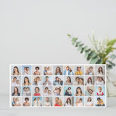 Creëer uw eigen 36 foto collage Wenskaart Kaart (Staand voorkant)