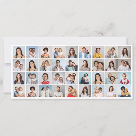 Creëer uw eigen 36 foto collage Wenskaart Kaart (Voorkant)