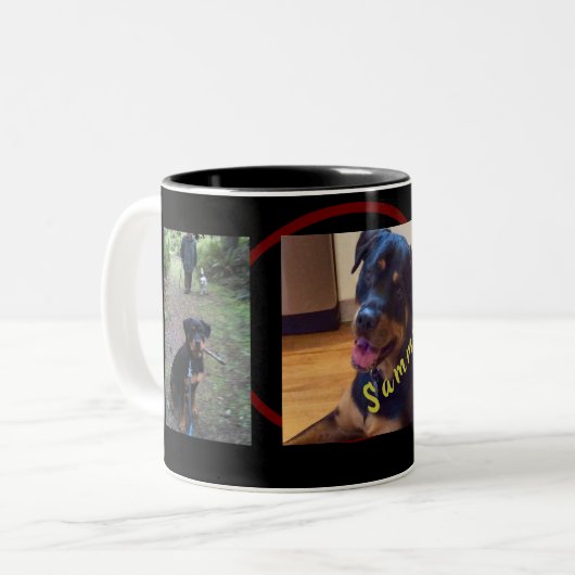 Creëer Uw eigen 3-foto Coffee-Mok met-foto's Tweekleurige Koffiemok (Voorkant links)