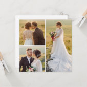 Creëer uw eigen 3 foto collage begroeting kaart (Voorkant / Achterkant in situ)