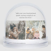 Creëer uw eigen 3 foto met citaat sneeuwbol (Voorkant)