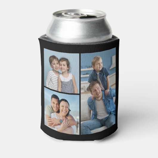 Creëer Uw eigen 3 Fotocollage Blikjeskoeler (Blikje Achterkant)