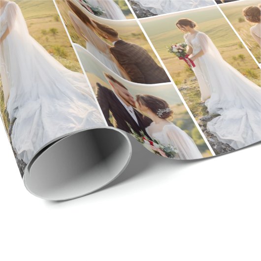 Creëer Uw eigen 3 Fotocollage Cadeaupapier (Rol Hoek)