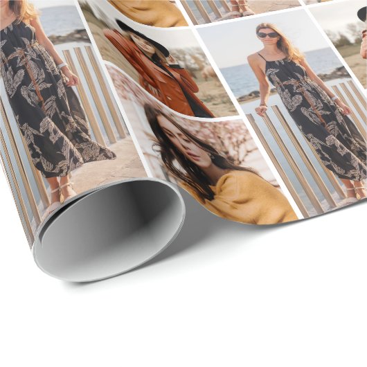 Creëer Uw eigen 3 Fotocollage Cadeaupapier (Rol Hoek)