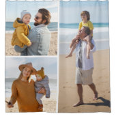 Creëer Uw eigen 3 Fotocollage Douchegordijn (Voorkant)