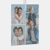 Creëer Uw eigen 3 Fotocollage Glas Ornament (Voorkant Rechts)