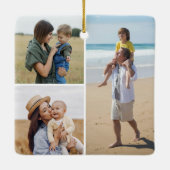 Creëer Uw eigen 3 Fotocollage Keramisch Ornament (Achterkant)
