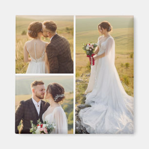 Creëer Uw eigen 3 Fotocollage Magneet