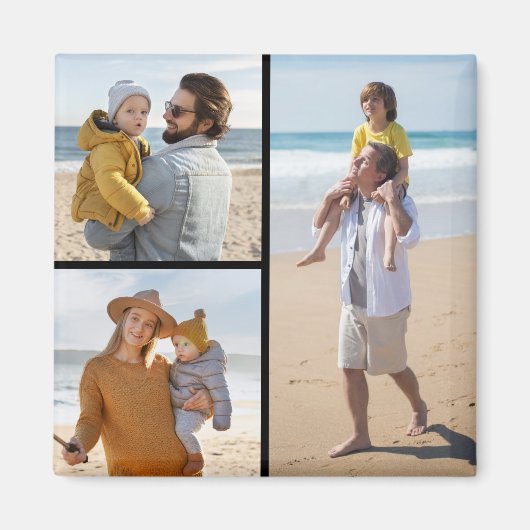 Creëer Uw eigen 3 Fotocollage Magneet (Voorkant)