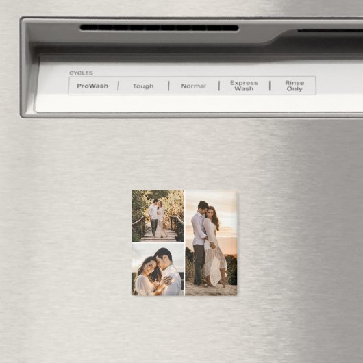 Creëer Uw eigen 3 Fotocollage Magneet (Insitu (Vaatwasser))