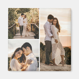 Creëer Uw eigen 3 Fotocollage Magneet