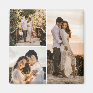 Creëer Uw eigen 3 Fotocollage Magneet