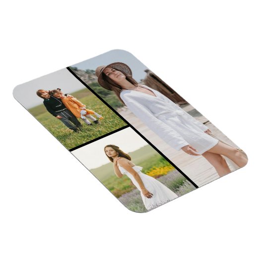 Creëer Uw eigen 3 Fotocollage Magneet (Rechterzijde)