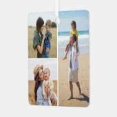 Creëer Uw eigen 3 Fotocollage Metalen Ornament (Voorkant links)