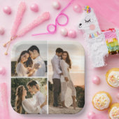 Creëer Uw eigen 3 Fotocollage Papieren Bordje (Feest)