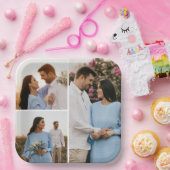 Creëer Uw eigen 3 Fotocollage Papieren Bordje (Feest)