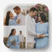 Creëer Uw eigen 3 Fotocollage Papieren Bordje (Voorkant)