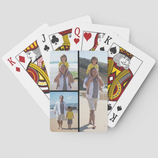 Creëer Uw eigen 3 Fotocollage Pokerkaarten (Achterkant)