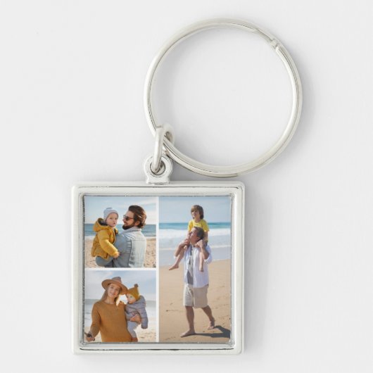 Creëer Uw eigen 3 Fotocollage Sleutelhanger (Voorkant)