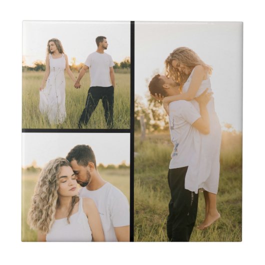 Creëer Uw eigen 3 Fotocollage Tegeltje (Voorkant)