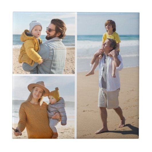 Creëer Uw eigen 3 Fotocollage Tegeltje (Voorkant)