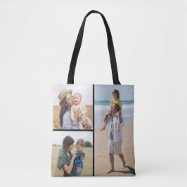 Creëer Uw eigen 3 Fotocollage Tote Bag