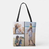 Creëer Uw eigen 3 Fotocollage Tote Bag (Achterkant)
