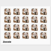 Creëer Uw eigen 3 Fotocollage Vierkante Sticker (Vel)