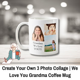 Creëer Uw eigen 3 fotocollage | Wij houden van oma Koffiemok
