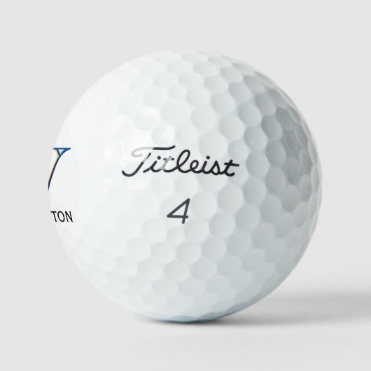Creëer uw eigen 3 gelaagde monogram met voornaam golfballen (Logo)