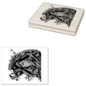 Creëer Uw eigen 3D Faux Bois Carved Tree Wizard Rubberstempel (Gestempeld)