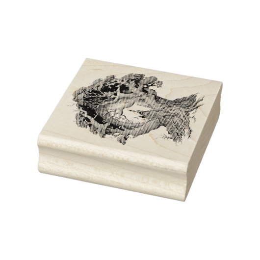Creëer Uw eigen 3D Faux Bois Fairy Tree House Rubberstempel (Stempel)