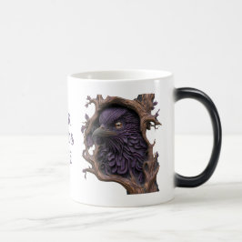 Creëer Uw Eigen 3D Faux Bois Gesneden Black Raven Magische Mok