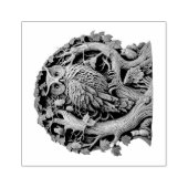 Creëer Uw Eigen 3D Faux Bois Gesneden Houten Uil Rubberstempel (Afrduk)