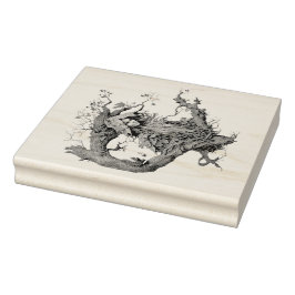 Creëer Uw Eigen 3D Faux Bois Gesneden Mystieke Dry Rubberstempel