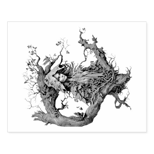 Creëer Uw Eigen 3D Faux Bois Gesneden Mystieke Dry Rubberstempel (Afrduk)