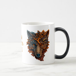 Creëer Uw Eigen 3D Faux Bois Gesneden Wolf Hoofd Magische Mok