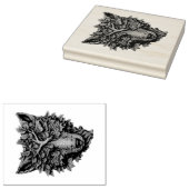 Creëer Uw Eigen 3D Faux Bois Gesneden Wolf Hoofd Rubberstempel (Gestempeld)