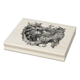 Creëer Uw eigen 3D Faux Bois Tree Lady Dryad Rubberstempel