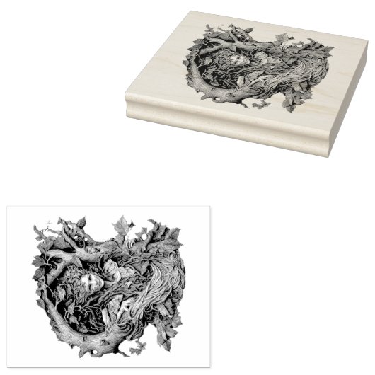 Creëer Uw eigen 3D Faux Bois Tree Lady Dryad Rubberstempel (Gestempeld)