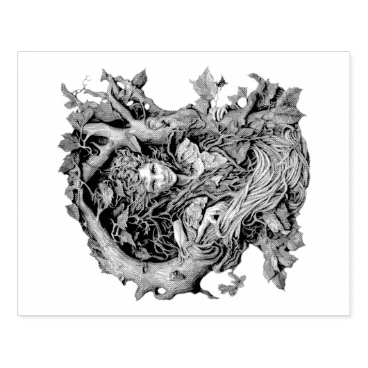 Creëer Uw eigen 3D Faux Bois Tree Lady Dryad Rubberstempel (Afrduk)