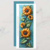 Creëer Uw eigen 3D Metallic Zonnebloemen Bladwijze (Voorkant / Achterkant)