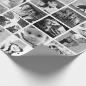 Creëer-Uw-Eigen 42-Foto-Collage Gift Wrap Cadeaupapier (Hoek)