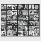 Creëer-Uw-Eigen 42-Foto-Collage Gift Wrap Cadeaupapier (Vlak)