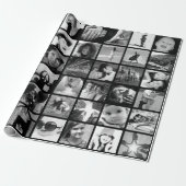 Creëer-Uw-Eigen 42-Foto-Collage Gift Wrap Cadeaupapier (Uitgerold)