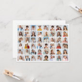 Creëer Uw Eigen 48 Fotocollage Groet Kaart (Voorkant / Achterkant in situ)