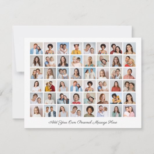 Creëer Uw eigen 48 Fotocollage Voeg Wenskaart toe (Voorkant)