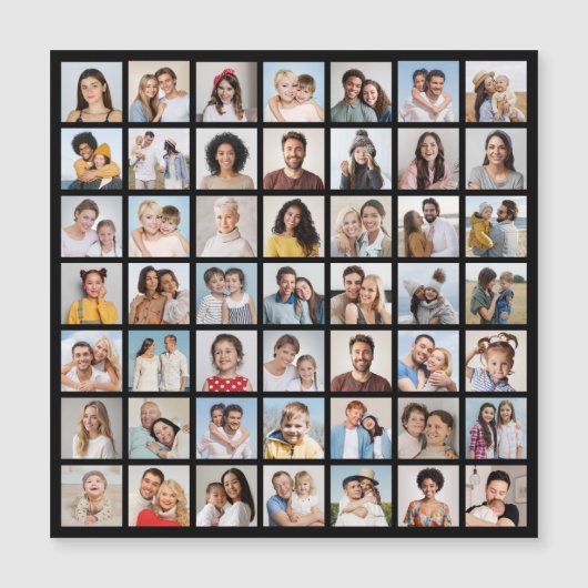 Creëer Uw Eigen 49 Fotocollage Magnetische Kaart (Voorkant)