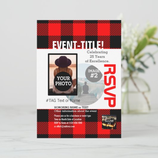 Creëer Uw eigen 4 Afbeeldingen 12 Lijnen van de Te Kaart (Staand voorkant)